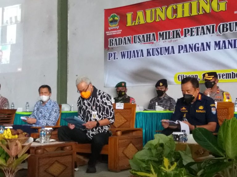 Ganjar Launching BUMP PT. Wijaya Kusuma Pangan Mandiri di Cilacap